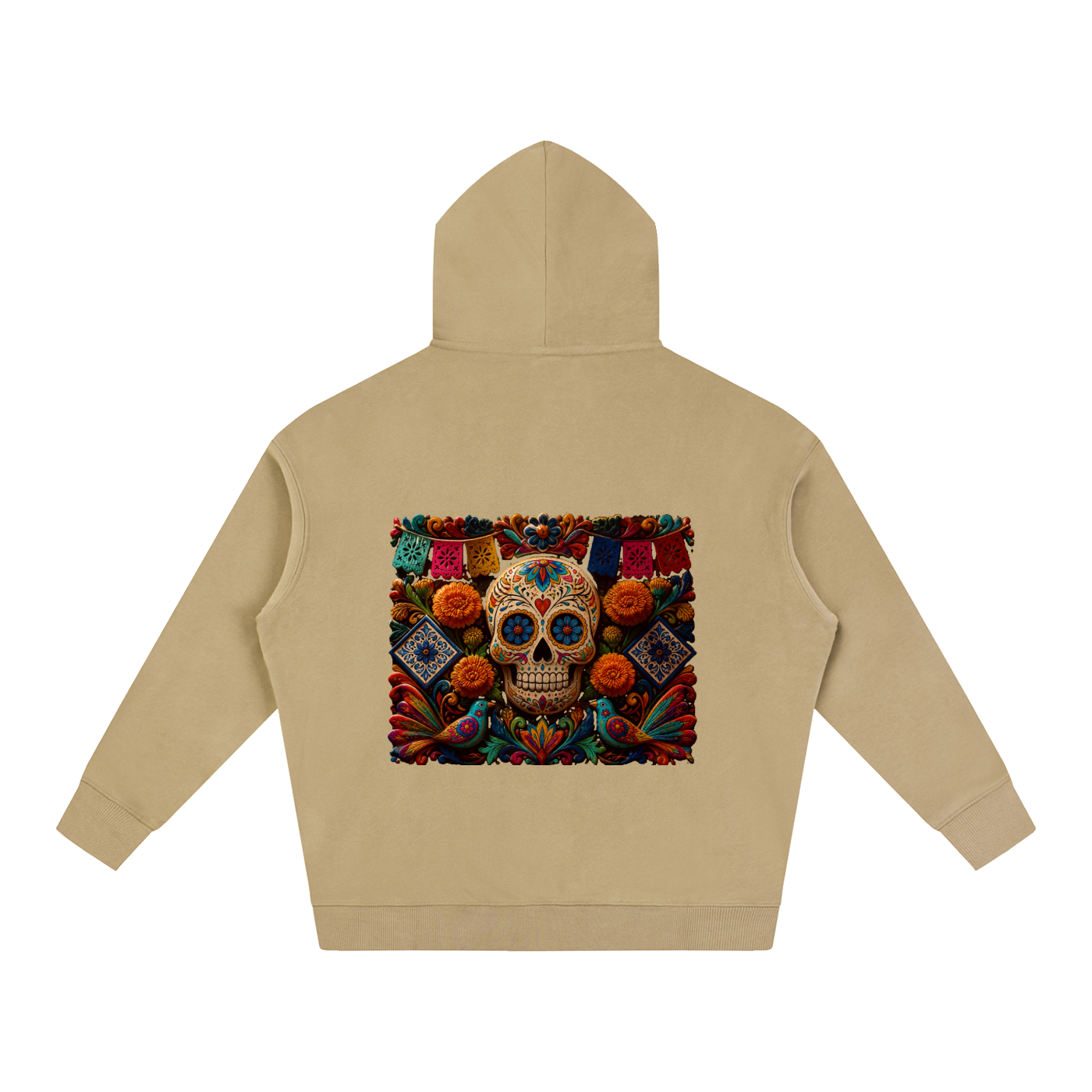 Dia de los Muertos Oversize Fleeced Hoodie