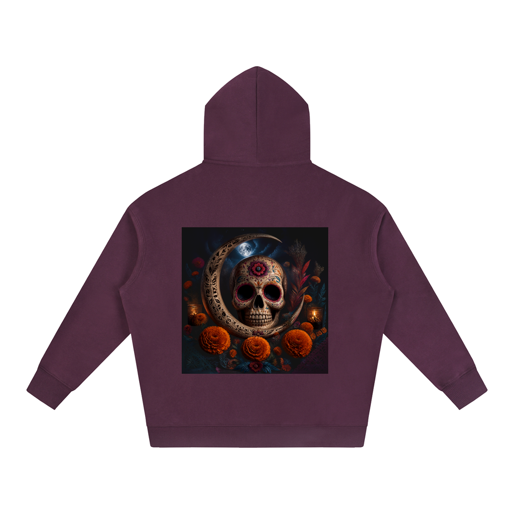 Con La Luna Oversize Fleeced Hoodie
