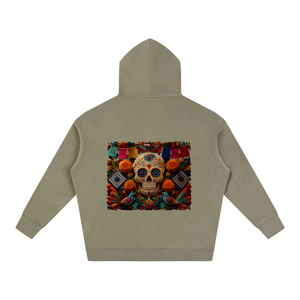 Dia de los Muertos Oversize Fleeced Hoodie