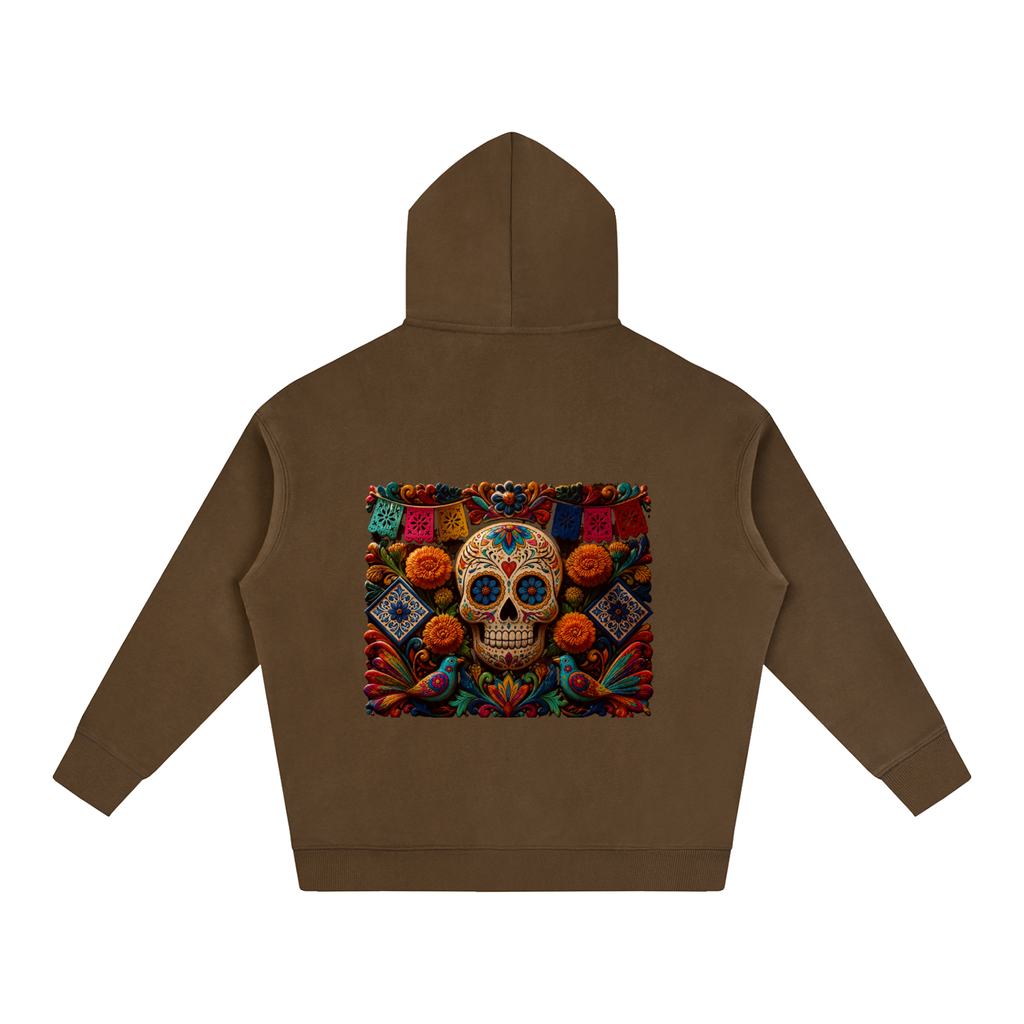 Dia de los Muertos Oversize Fleeced Hoodie