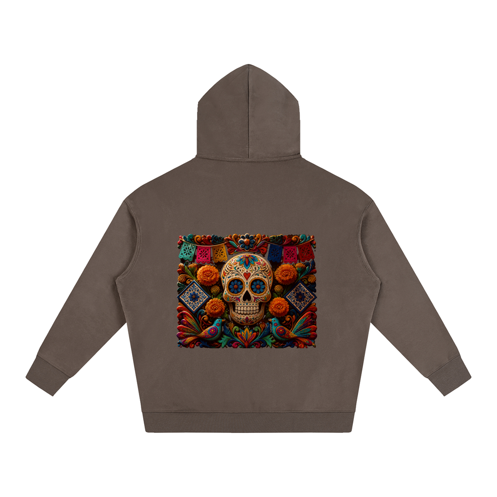 Dia de los Muertos Oversize Fleeced Hoodie