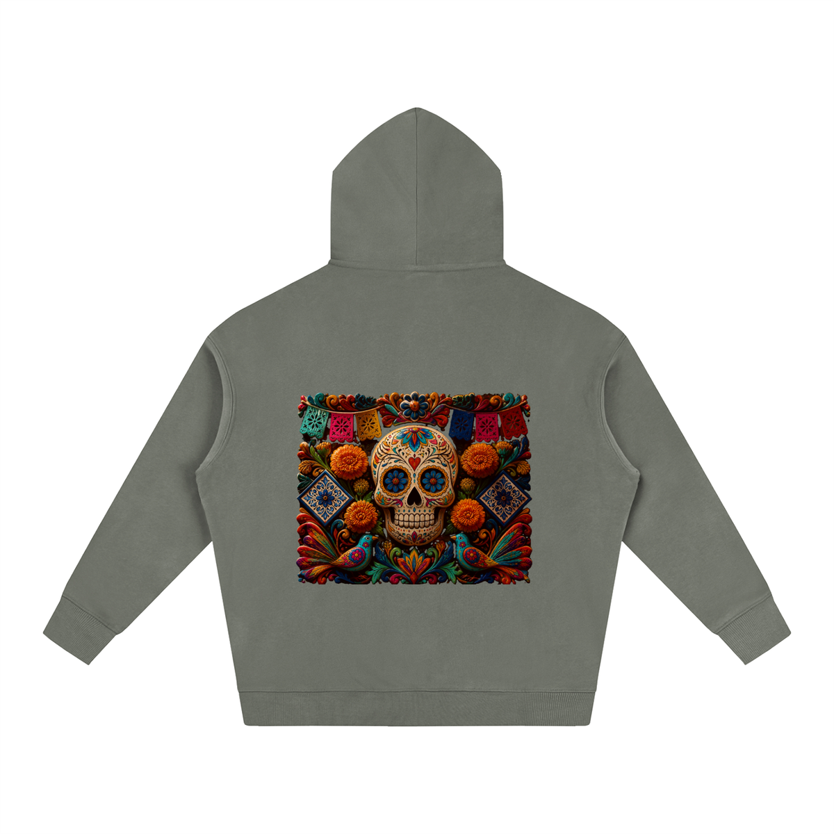 Dia de los Muertos Oversize Fleeced Hoodie