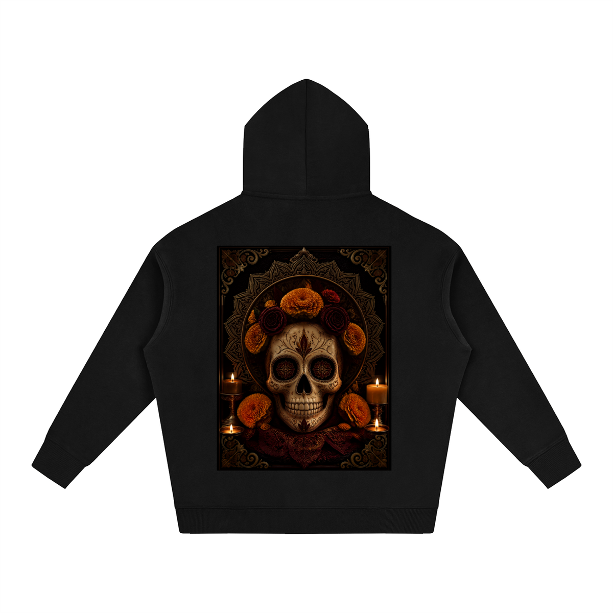 Dia de los Muertos Oversize Fleeced Hoodie
