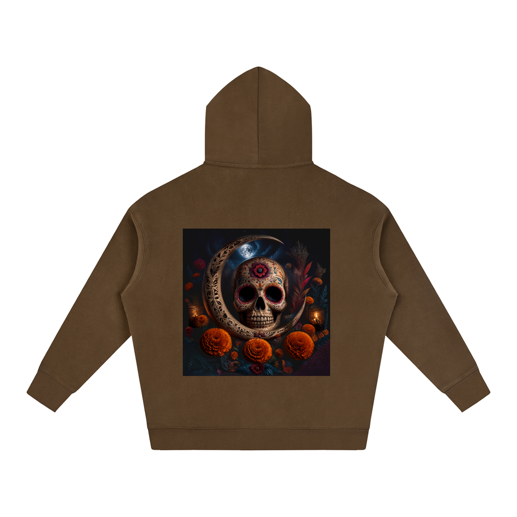 Con La Luna Oversize Fleeced Hoodie