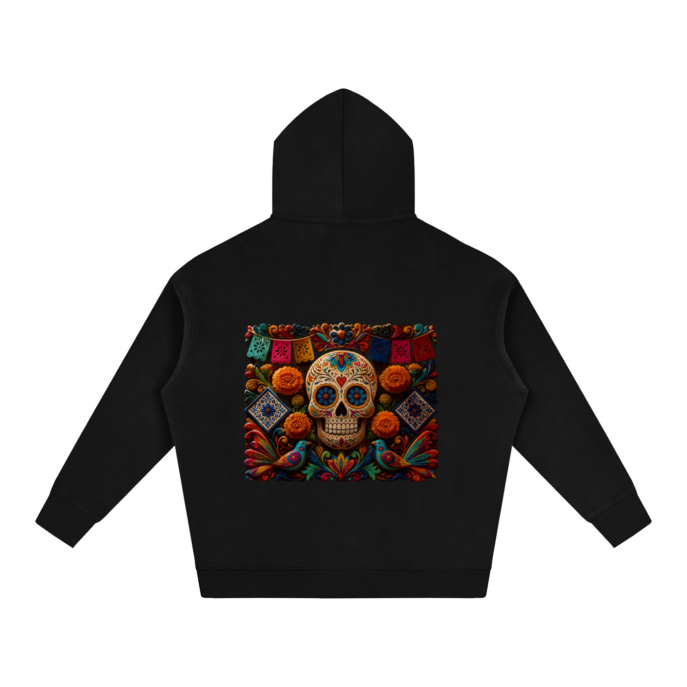 Dia de los Muertos Oversize Fleeced Hoodie