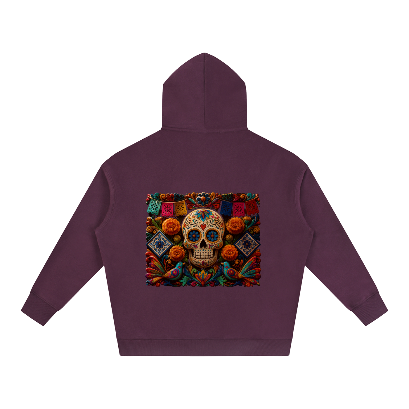 Dia de los Muertos Oversize Fleeced Hoodie